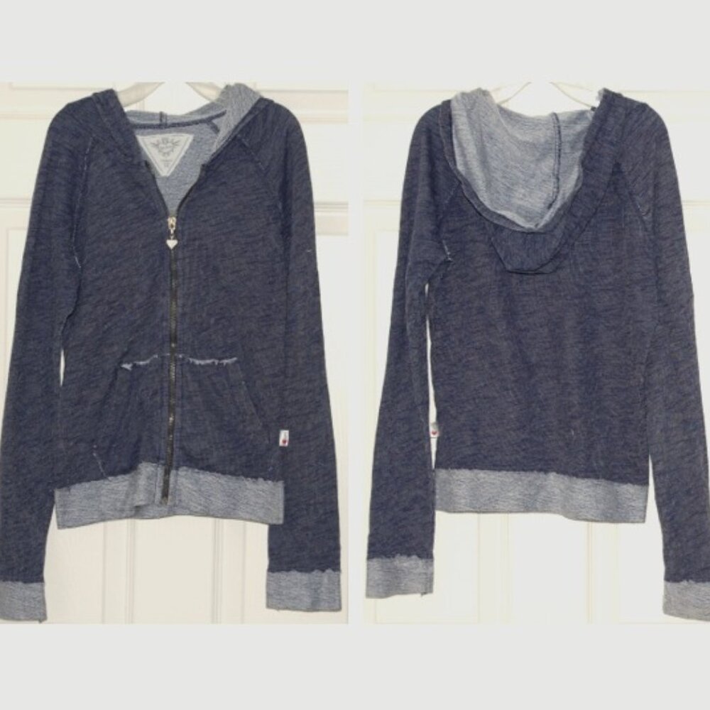 T2Love Girls Size 12 Denim Blue Hoodie